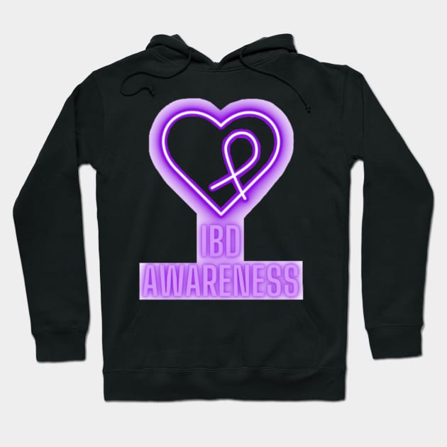 Neon Purple IBD Awareness 2 Hoodie by CaitlynConnor